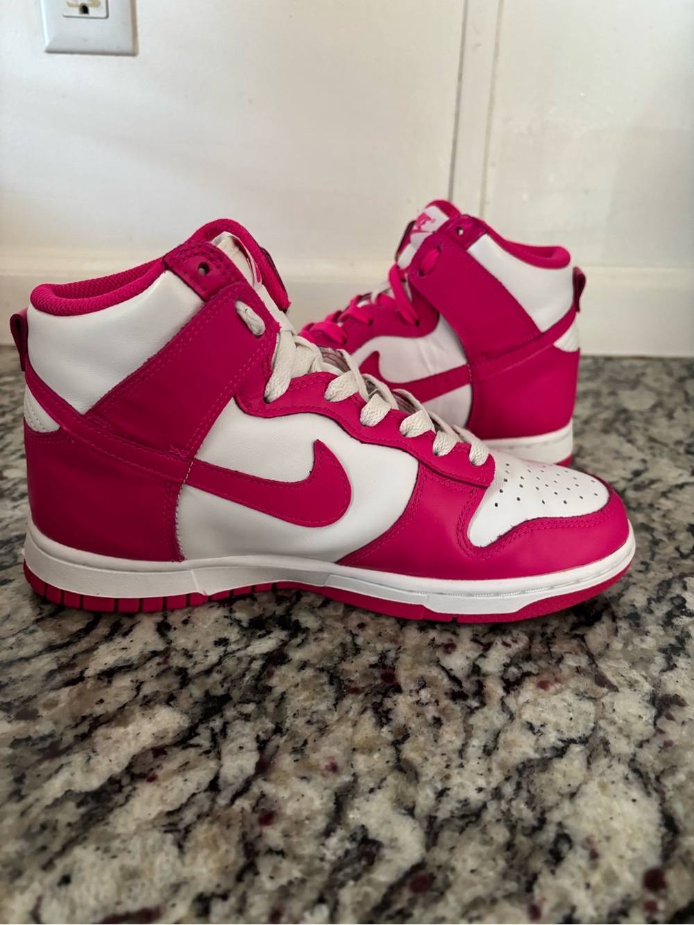 Nike Women’s High-Top Sneakers - White & Hot Pink - Picture 7 of 14